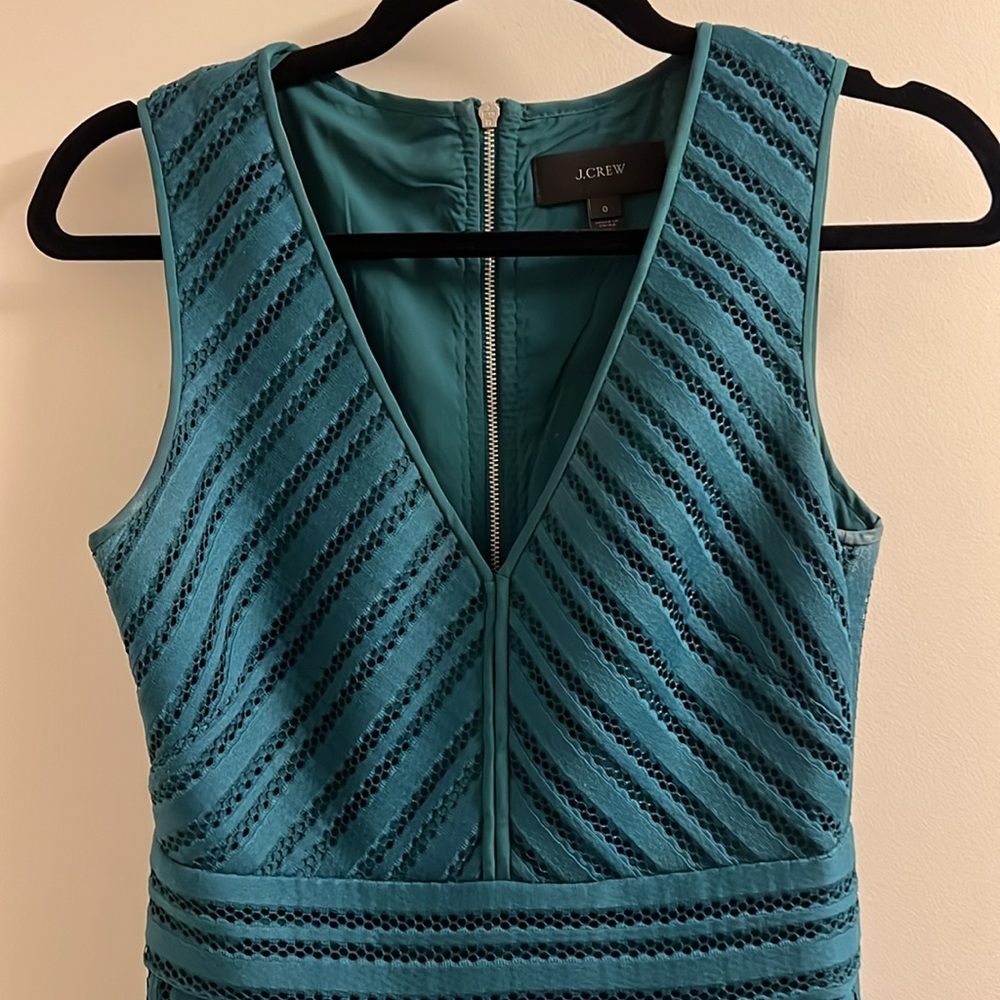 J Crew Green Eyelet Dress - Size 0
